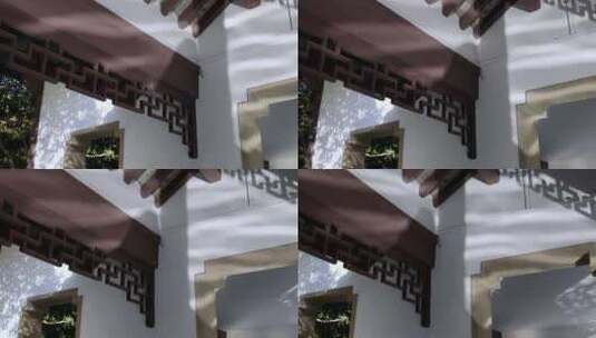 杭州西湖的波光倒映在古典建筑白墙上高清在线视频素材下载
