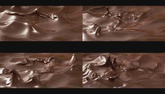 巧克力液体流动巧克力融化松露高清在线视频素材下载