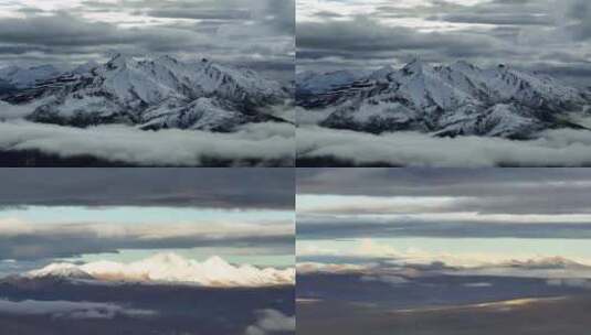 航拍西藏塔尔钦冈仁波齐雪山风光高清在线视频素材下载