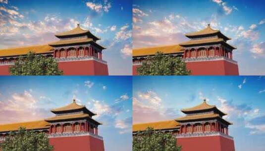 北京午门特写_故宫高清在线视频素材下载