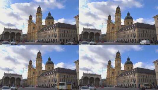 慕尼黑的剧院教堂高清在线视频素材下载