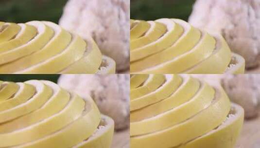 剥柚子皮的小窍门高清在线视频素材下载