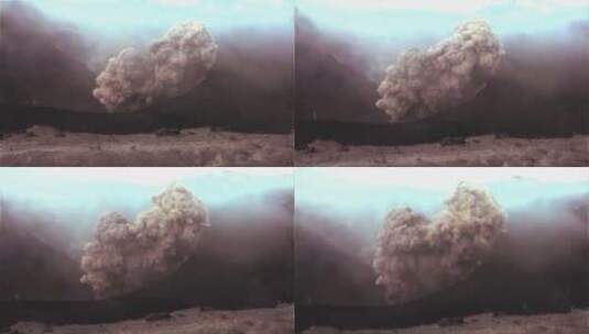 火山爆发实拍高清在线视频素材下载