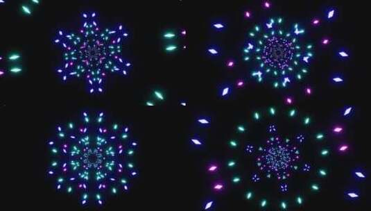 霓虹灯颗粒旋转的动态视频高清在线视频素材下载