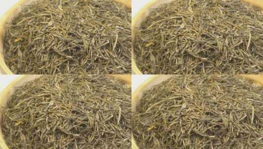 4K干茶绿茶茶叶静物4K视频高清在线视频素材下载