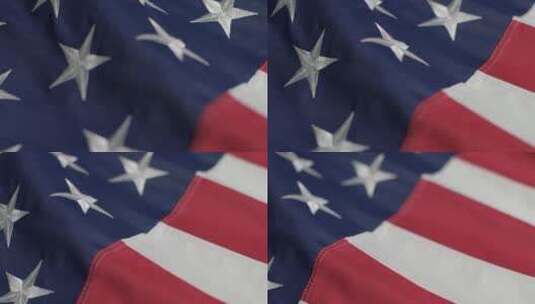 美国国旗滑动特写镜头高清在线视频素材下载