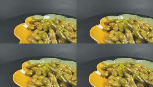 毛豆卤菜美食高清在线视频素材下载
