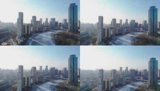 天津环球金融中心航拍风光高清在线视频素材下载