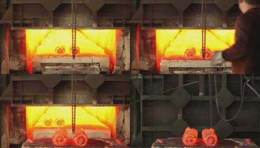 小炼钢厂炼铁炼钢高清在线视频素材下载