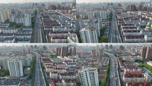 上海疫情城市路面空荡高清在线视频素材下载