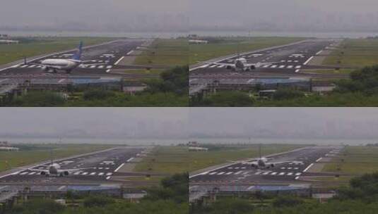 厦门高崎国际机场南方航空跑道慢速起飞高清在线视频素材下载