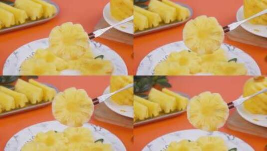 泰国去皮小菠萝高清在线视频素材下载