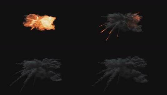 天空中爆炸素材战斗机空战影视特效合成 (1)高清在线视频素材下载