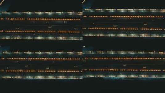 城市航拍广西桂林解放大桥航拍夜景高清在线视频素材下载