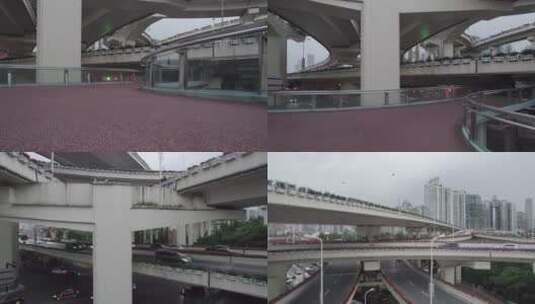 航拍城市立交桥高清在线视频素材下载