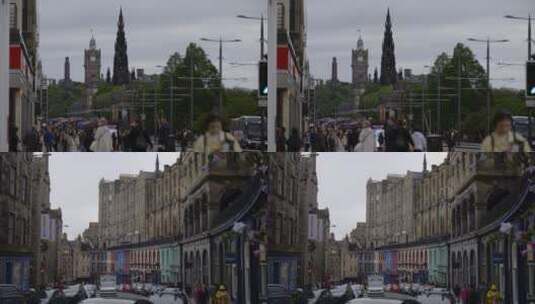 英国苏格兰爱丁堡市井街景高清在线视频素材下载