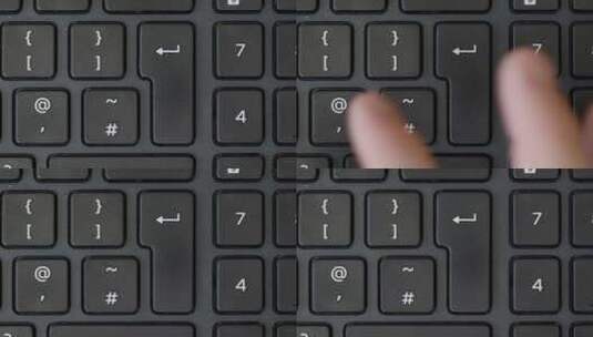 顶视图手指按下输入键盘按钮高清在线视频素材下载