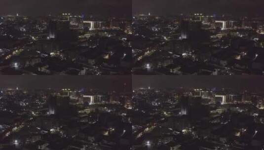 航拍城市夜晚建筑景观高清在线视频素材下载