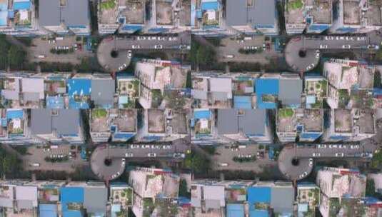 重庆网红环形停车楼抖音打卡航拍4K高清在线视频素材下载