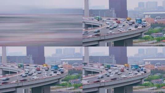 高速路 城市交通 上海高清在线视频素材下载