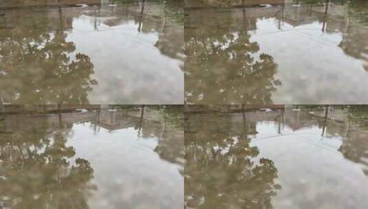 下雨的水面高清在线视频素材下载