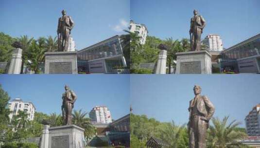 珠海金湾林伟民雕塑雕像林伟民纪念馆高清在线视频素材下载