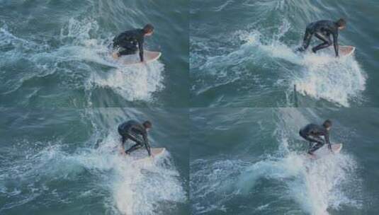 冲浪者在海上冲浪高清在线视频素材下载