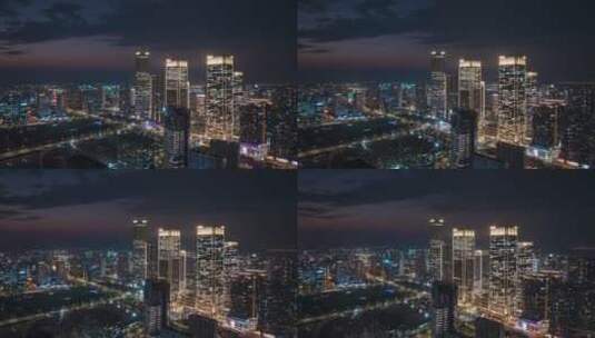 未来科技城夜景延时高清在线视频素材下载