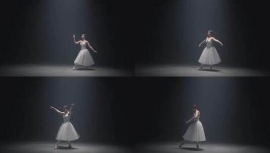 芭蕾舞演员在舞台上跳舞 高清在线视频素材下载