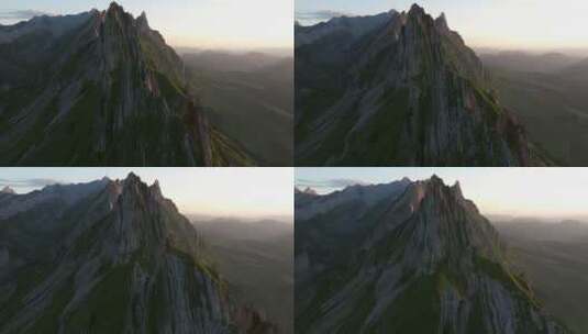 航拍的阿尔卑斯山景观高清在线视频素材下载