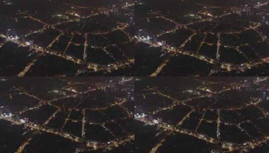 航拍城市夜景d-log高清在线视频素材下载
