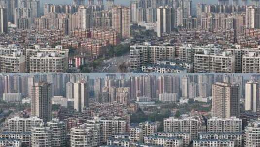 航拍四川广汉城北新区城市建筑空镜高清在线视频素材下载