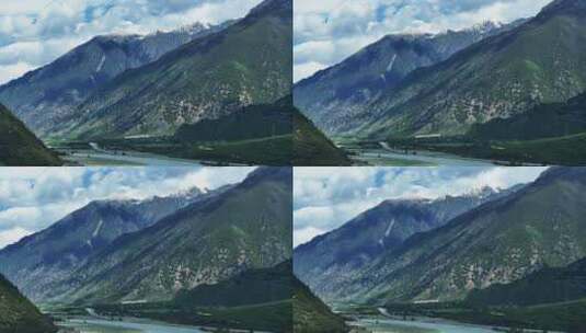 雅鲁藏布江大峡谷航拍高清在线视频素材下载