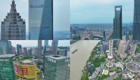 上海市浦东新区外滩陆家嘴东方明珠塔上海中高清在线视频素材下载