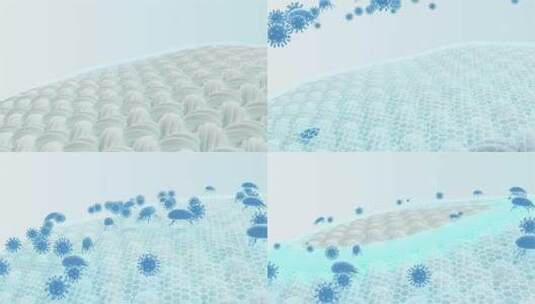 布料抗菌杀菌除螨透气三维动画高清在线视频素材下载