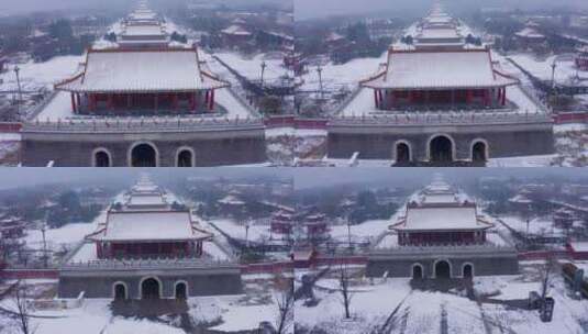 楼观台 雪景高清在线视频素材下载