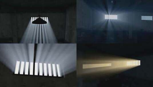 阴森黑暗的监狱窗户和高墙视频高清在线视频素材下载