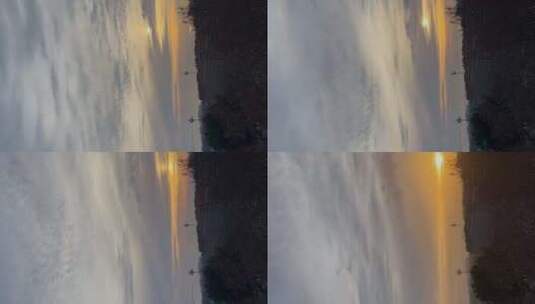 葡萄牙城市里斯本彩色日落的垂直延时。高清在线视频素材下载