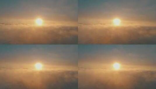 南极日落海洋海岸雾空中延时高清在线视频素材下载