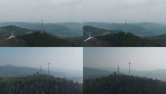 山上通信基站信号塔高清在线视频素材下载