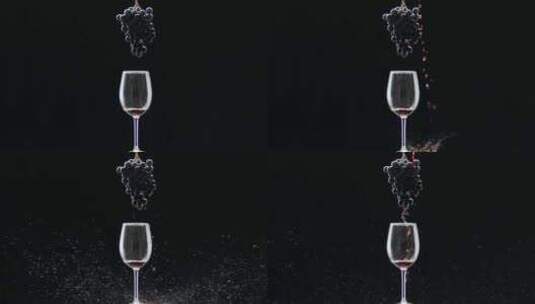 红酒流在一个成熟的葡萄美丽的影视素材为葡高清在线视频素材下载