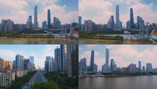 广东省广州市天河区航拍视频高清在线视频素材下载