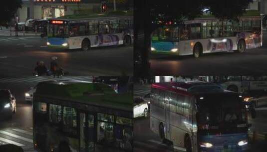 街道 车流 公交车 大巴 道路 汽车高清在线视频素材下载