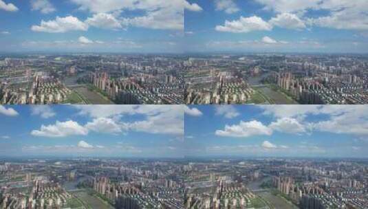 衡阳市蒸水风光城市建筑4k航拍高清在线视频素材下载