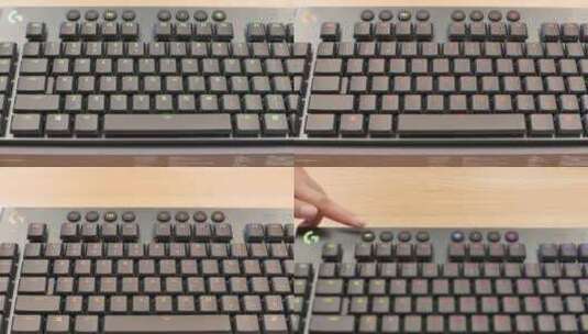 罗技G913无线RGB机械游戏键盘 矮轴机械键盘高清在线视频素材下载