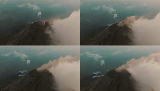 火山，烟雾，危地马拉，火地岛高清在线视频素材下载