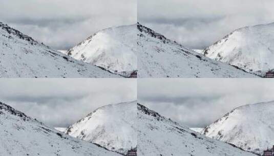 西藏昌都左贡雪山航拍0081高清在线视频素材下载