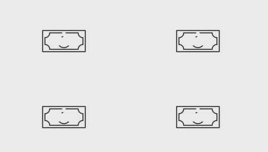 现金动画图标高清在线视频素材下载