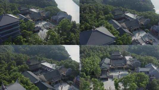 长沙市开福区洪山寺千年古寺高清在线视频素材下载