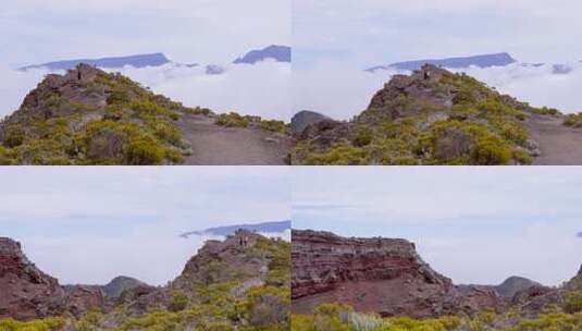 火山口，Piton de la Fou高清在线视频素材下载